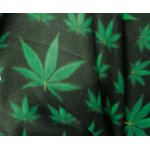 Cannabis Green Leaf FLEECE FABRIC, 60